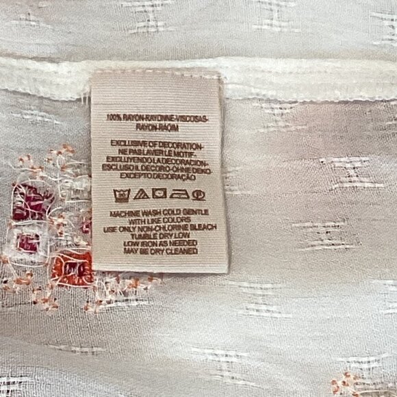 The Arianna Embroidered Tunic by Free People Sz M White #306D - Picture 12 of 12